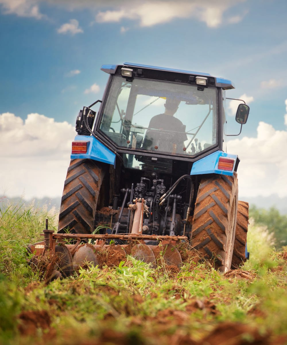 tractor on field 